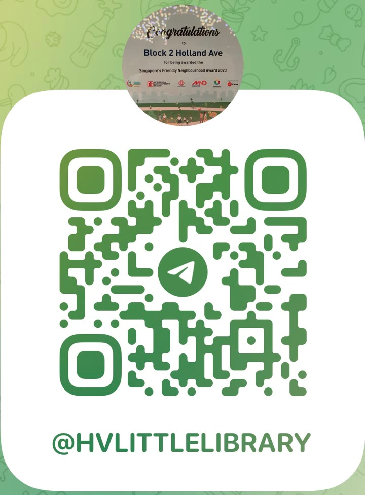 QR code for the HV Little Library Telegram channel, @HVLITTLELIBRARY